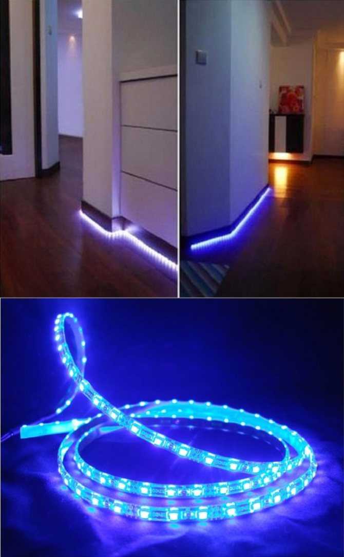 Как использовать светодиодную ленту для освещения в квартире Необычные способы использования led-ленты в интерьере Интересные примеры на фото