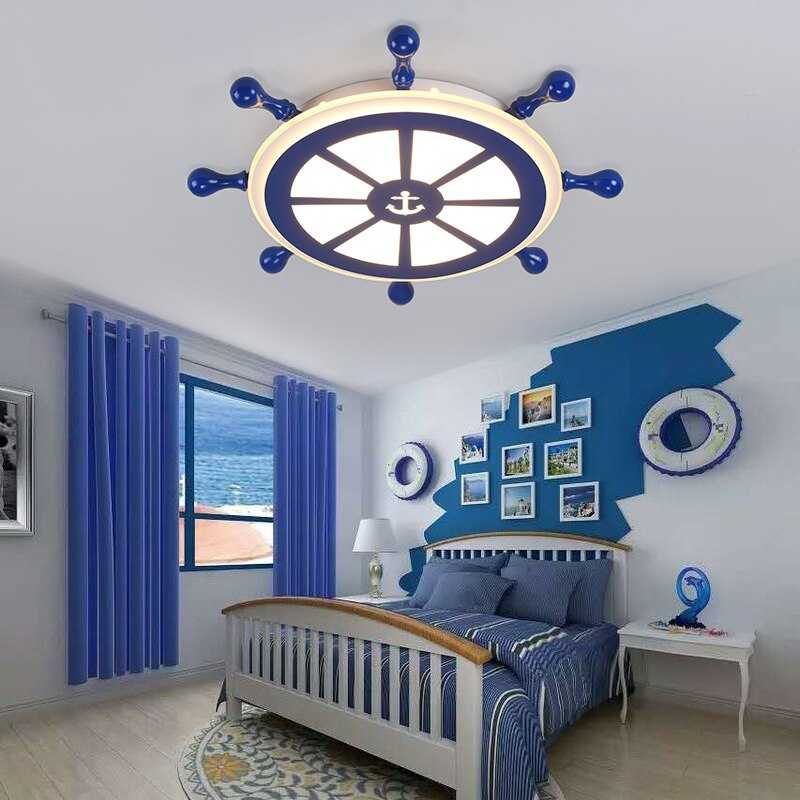 Люстры в виде штурвала: потолочный светильник в морском стиле в форме корабля в детскую