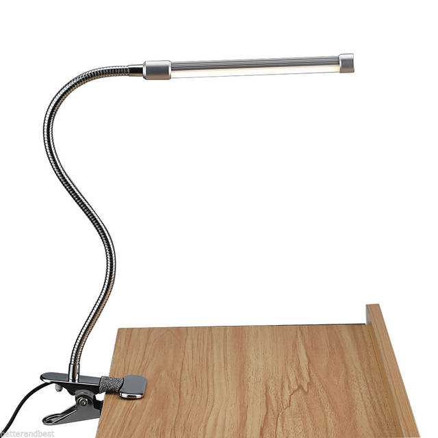 Настольные лампы на прищепке: светодиодные для рабочего стола, с гибкой ножкой