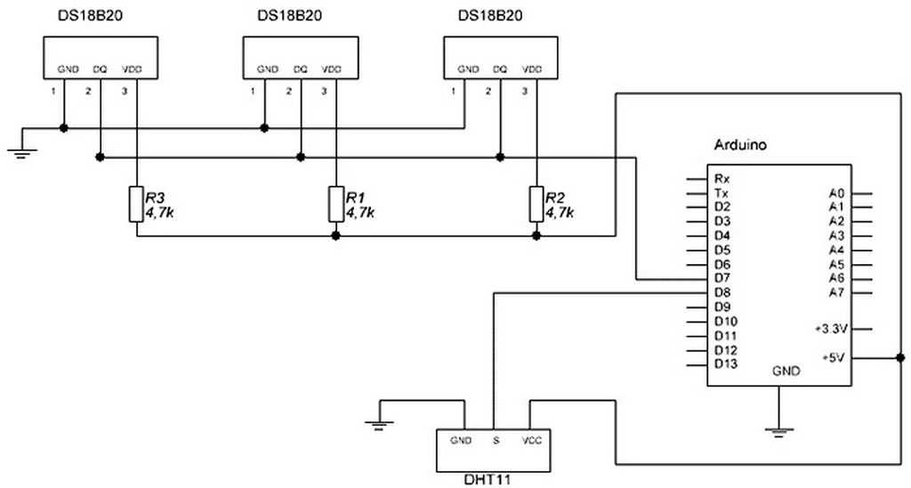 Двоканальний термометр на attiny2313 та ds18b20 | лабораторія практичної електроніки