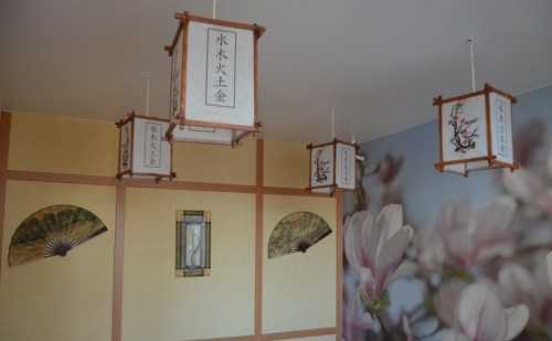 Люстры в японском стиле (29 фото): потолочные модели из дерева