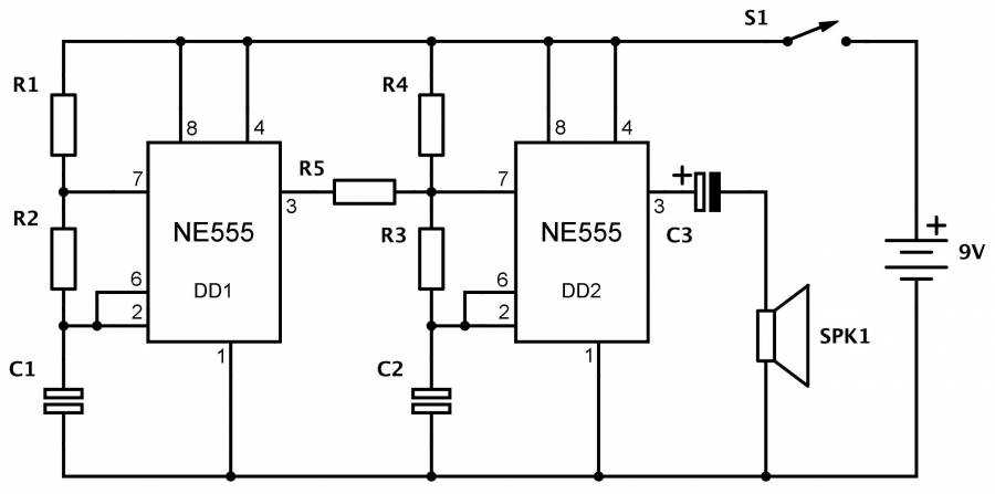 Использование вывода 5 таймера ne555 — меандр — занимательная электроника
