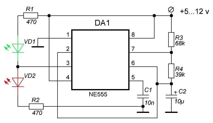 Таймер 555: схемы (микросхемы) на ne555, интегральный таймер