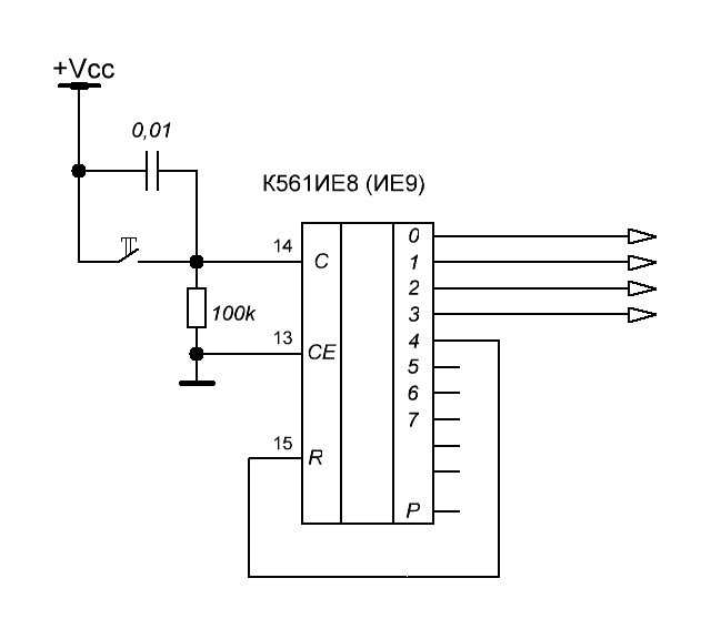 К561ие8 схема включения шагового двигателя