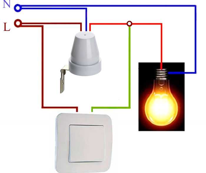 Как подключить фотореле для уличного освещения: схема