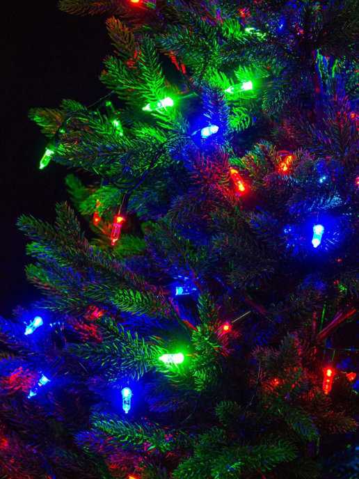 Светодиодные гирлянды для больших уличных елей, новогоднее освещение для искусственных елок