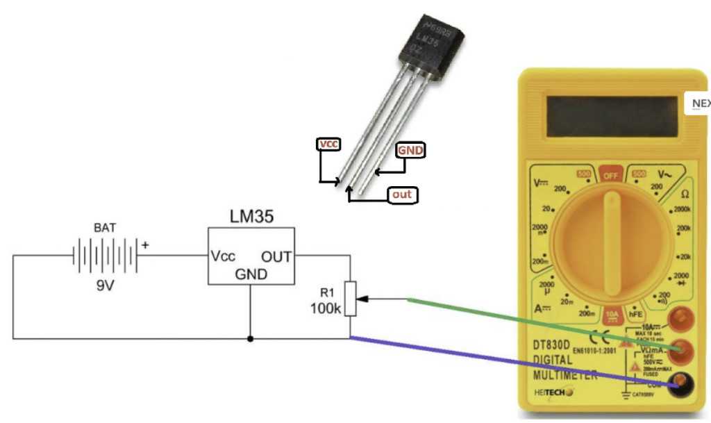 Измерение температуры с помощью термистора ntc