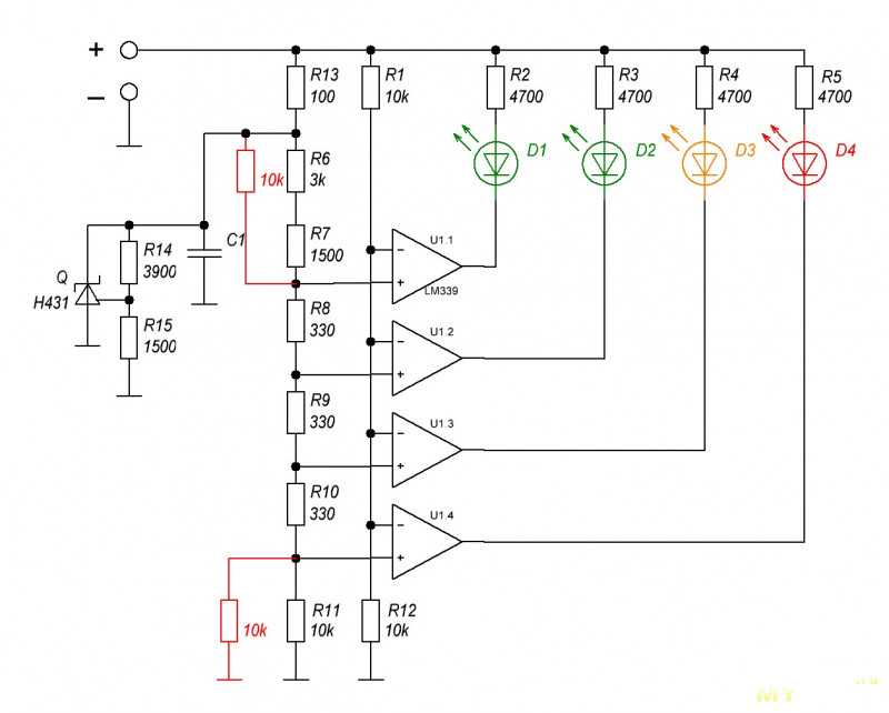 Как сделать индикатор заряда аккумулятора на светодиодах?
