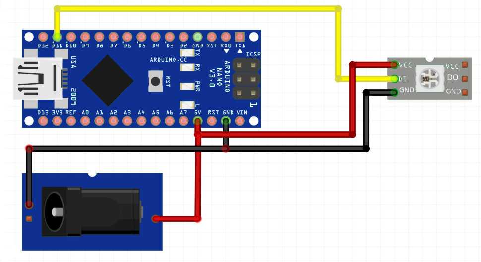 Подключение светодиодной ленты к arduino и tft жк дисплею: схема и программа