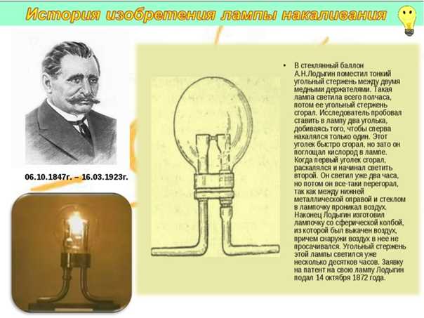 Кто изобрел лампочку — суон, эдисон, яблочков, лодыгин