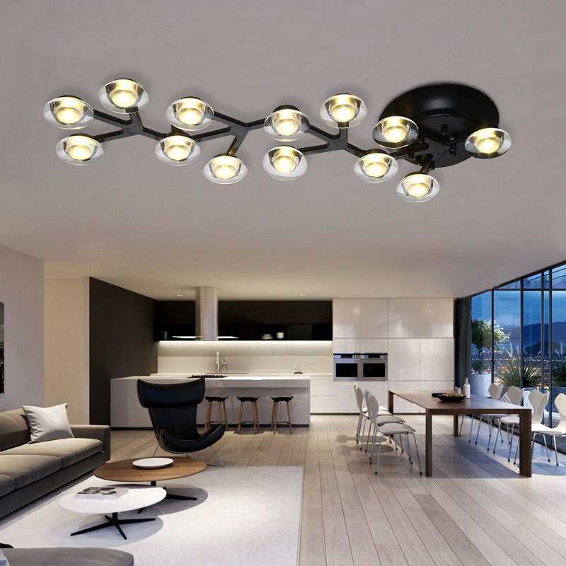 Освещение в гостиной (55 фото): идеи с натяжными потолками и без люстры в зале, как разместить светильники и какие выбрать