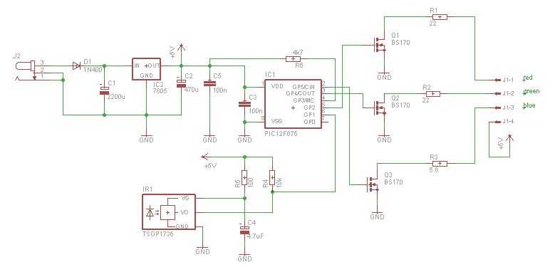 Дистанционный регулятор освещенности на микроконтроллере pic12f629 / pic12f675. схема диммера