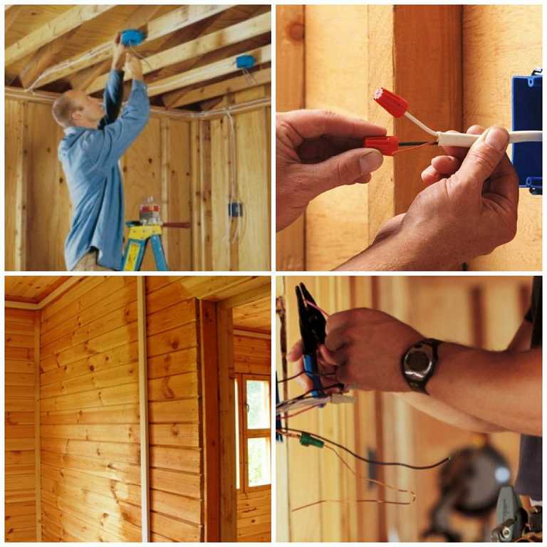 Как установить проводку в деревянном доме своими руками