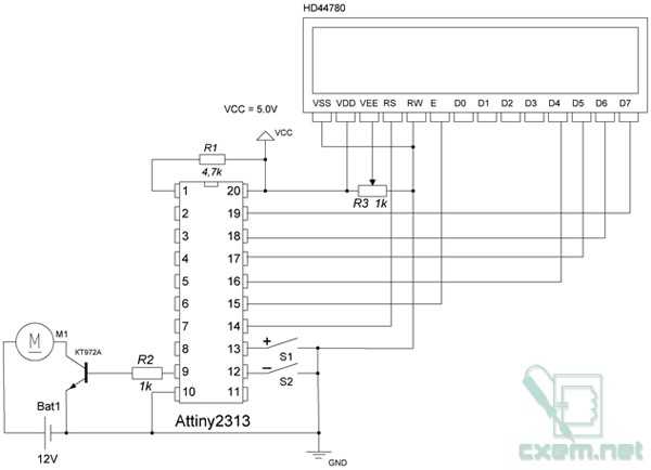 Датчик утечки газа на микроконтроллере (attiny13, c)