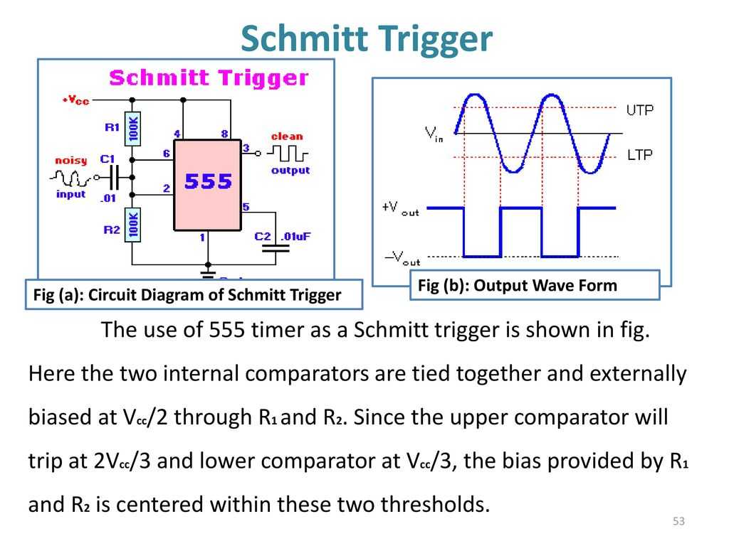 Схема триггера шмитта позволяет устранить помехи и шумы в электрическом сигнале