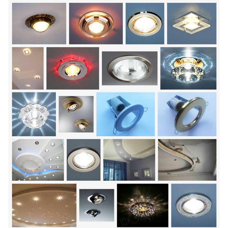 Светильники и лампы для подвесных потолков: встраиваемые, точечные, потолочные