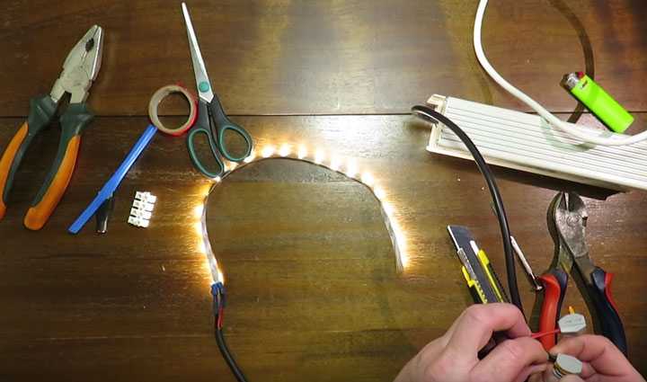 2 способа как подключить гибкий неон - схемы и ошибки соединения el провода.