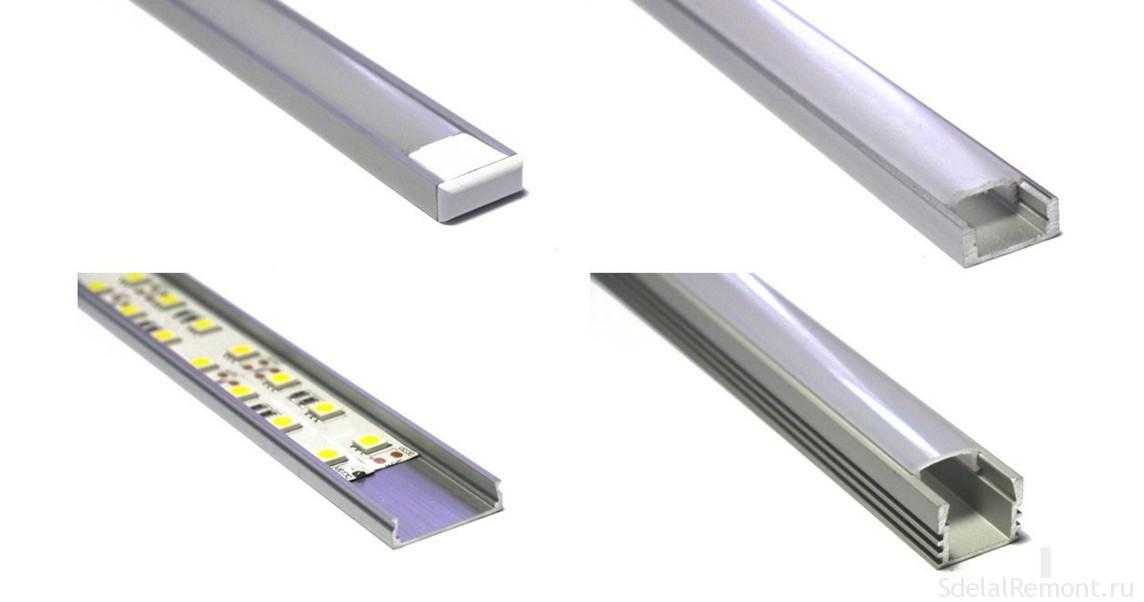 Алюминиевые профили для светодиодных лент: монтаж профилей для светодиодов, линейные светильники из профиля, накладные черные и другие виды