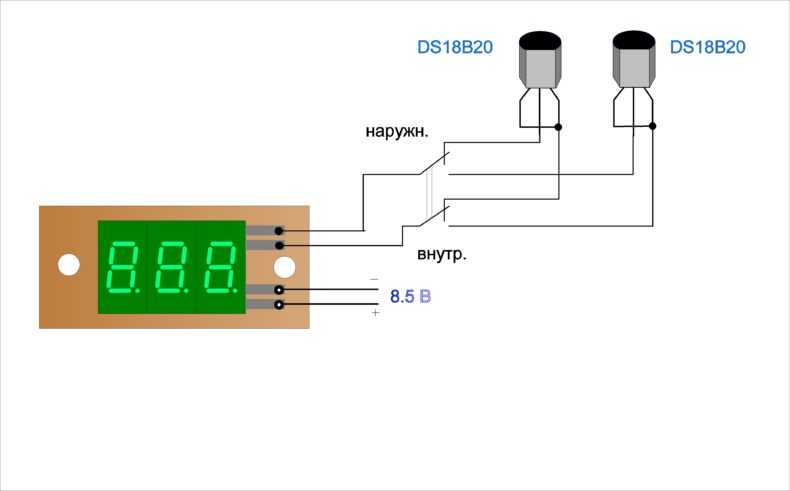 Простой термостат – термометр с энкодером на микроконтроллере pic16f628. схема
