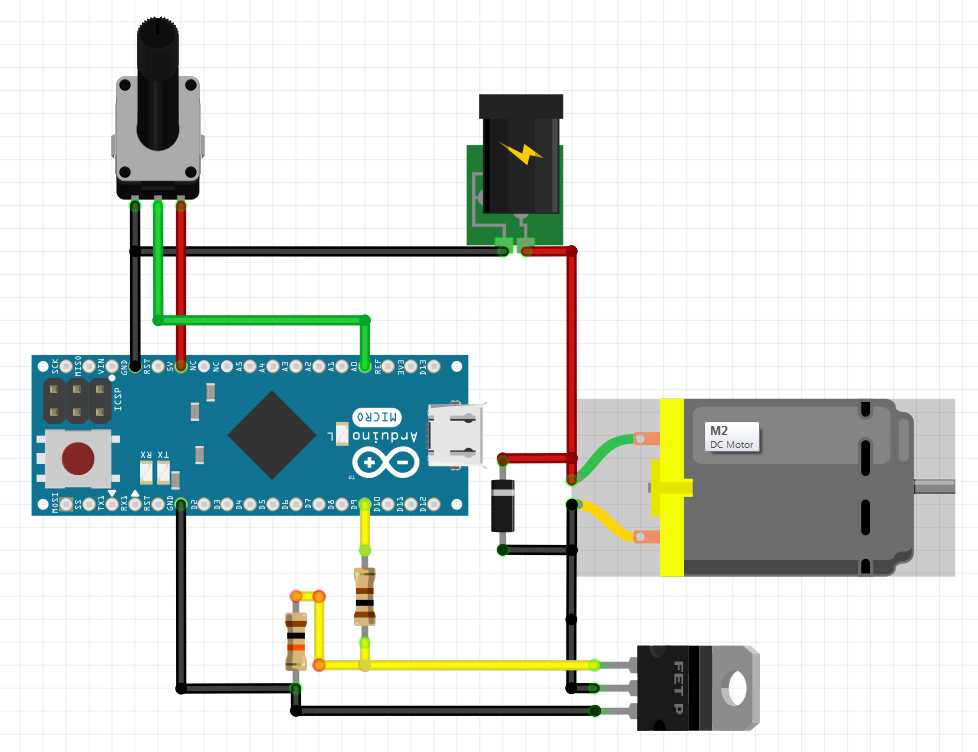Управление скоростью вращения двигателя постоянного тока с помощью arduino и потенциометра