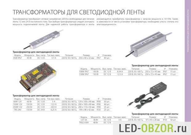 Расчет блока питания для светодиодной ленты: как рассчитать мощность трансформатора ленты на 12 вольт и другой?