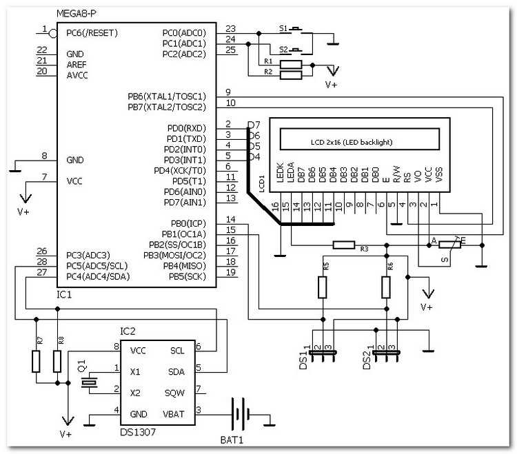 Схема подключения индикатора температуры двигателя