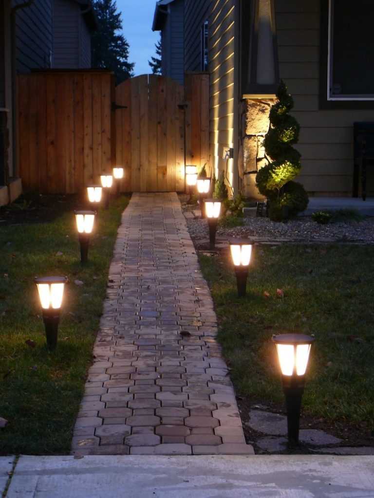 Садовое освещение, декоративное и функциональное - фото примеров