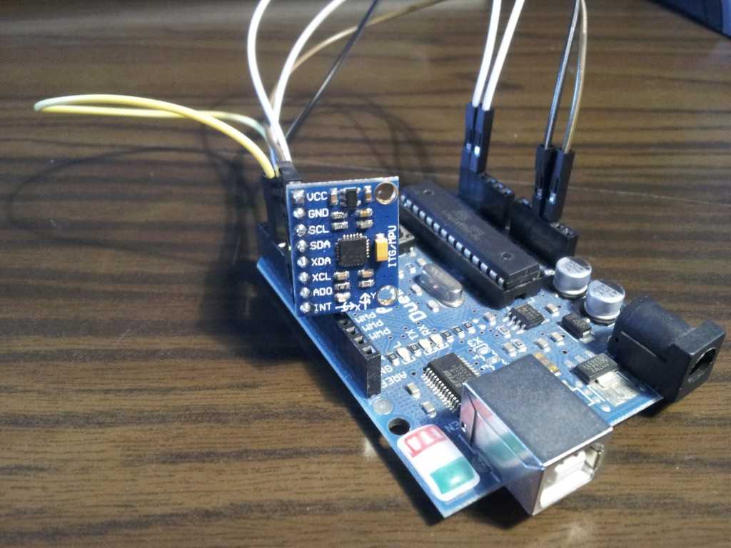 Arduino и mpu6050 для определения угла наклона|