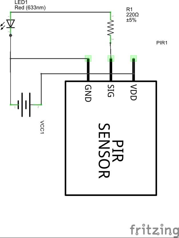 Детектор движения с использованием arduino и pir датчика: схема и программа
