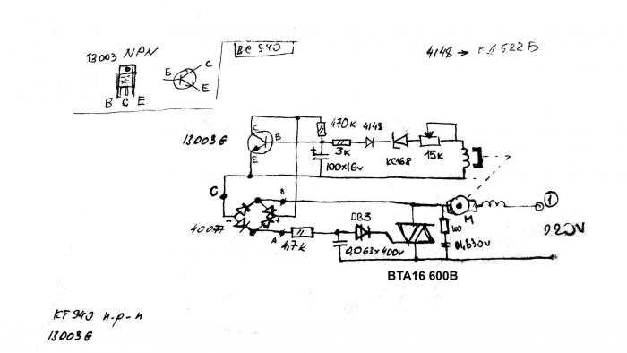 Частотный регулятор для асинхронного двигателя 380в - схема