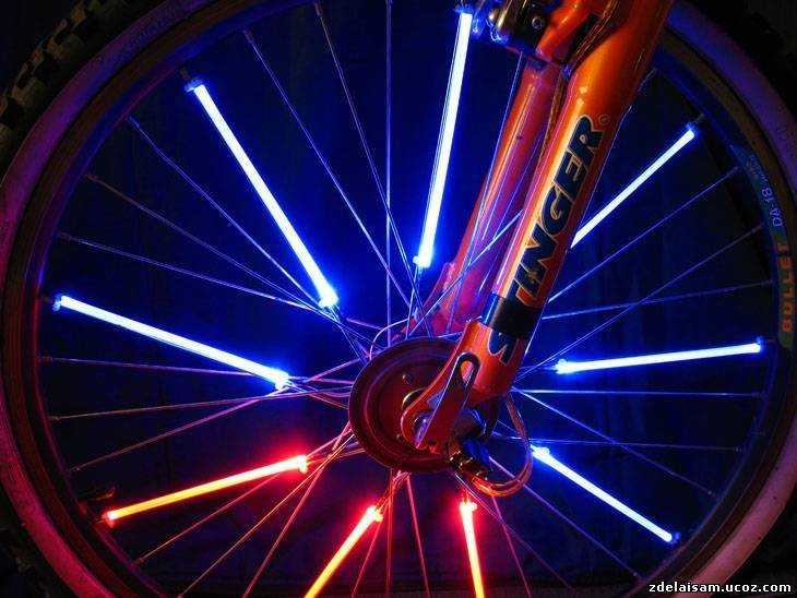 Подсветка на колеса велосипеда своими руками