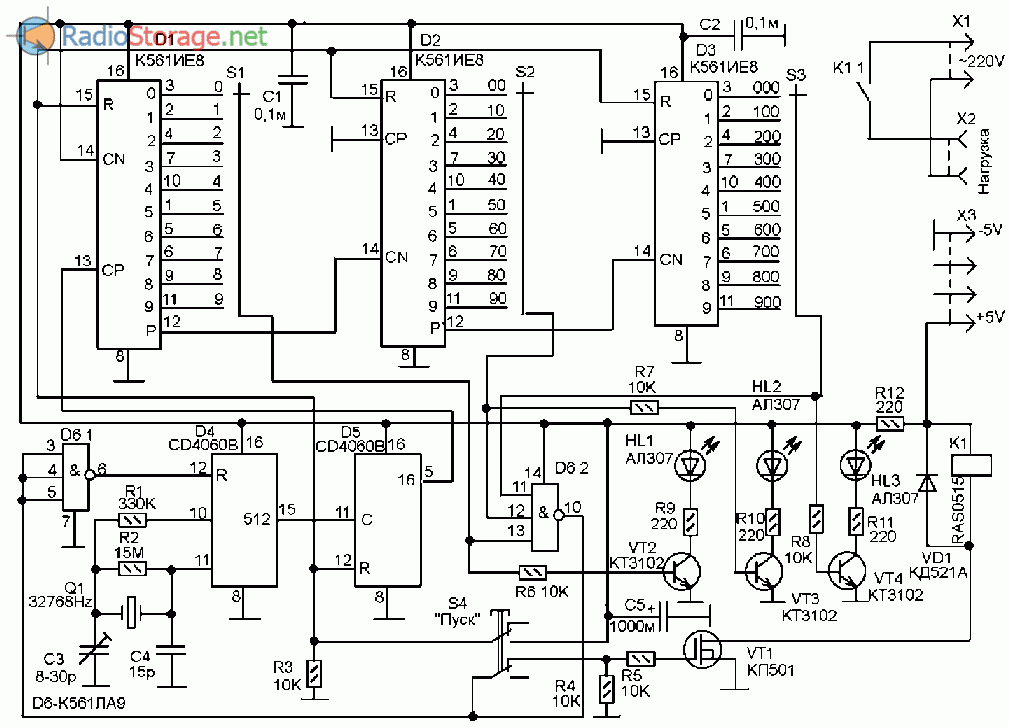 К176ие8 описание и схема включения микросхема