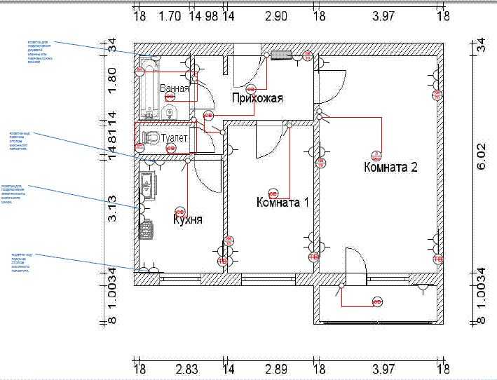 Составление схемы электропроводки однокомнатной квартиры, подбор нужного оборудования