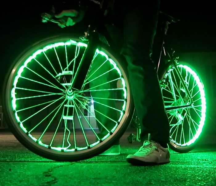 Подсветка колес на велосипеде 3 способами. какой вариант лучше?