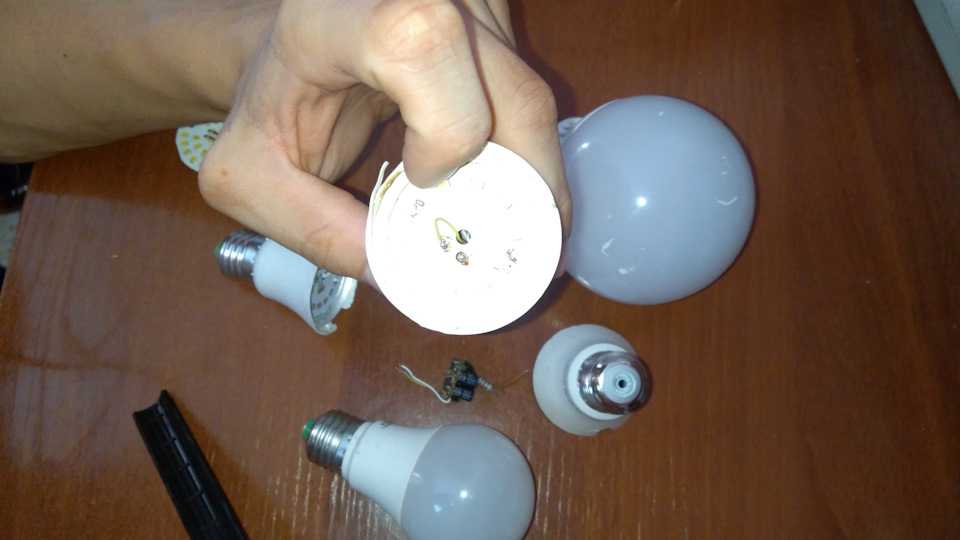 Ремонт светодиодных ламп: устройство и схема