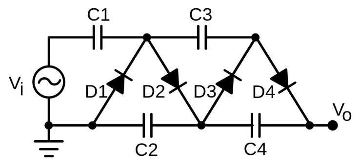 Схема удвоения напряжения постоянного тока