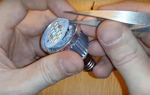 Инструкция по ремонту светодиодной лампы на 220 в своими руками