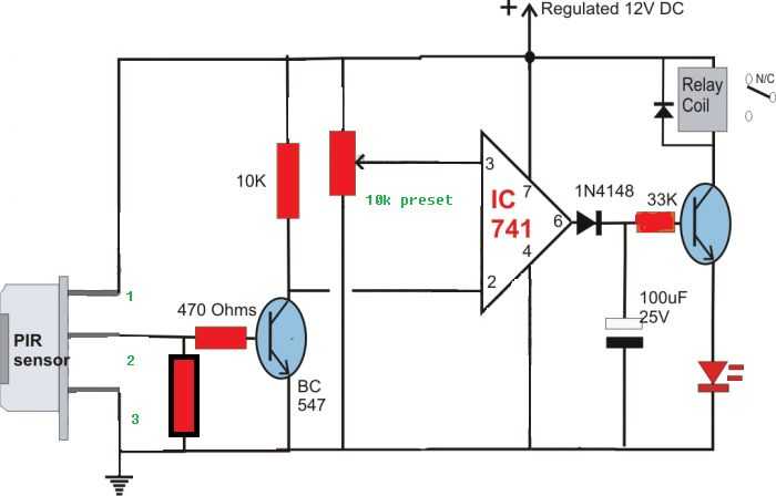 Применение пироэлектрического датчика pis209s. схема и описание | joyta.ru