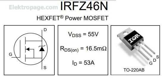 Irfz24n характеристики транзистора, datasheet, цоколевка и аналоги