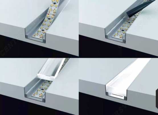 Как крепить алюминиевый профиль для светодиодной ленты