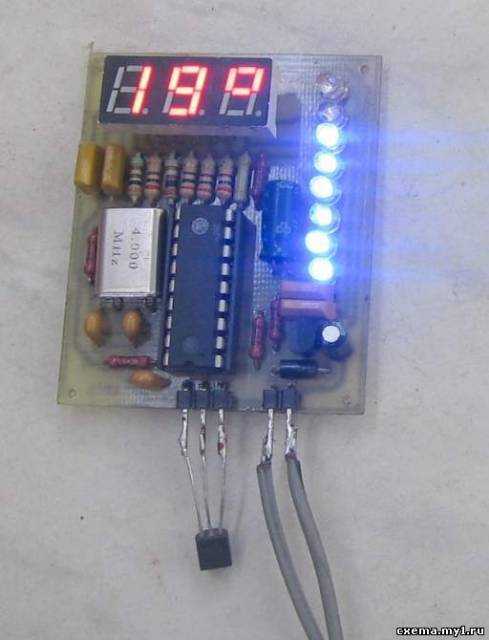 Термостат на микроконтроллере с использованием от 1 до 15 датчиков ds18b20