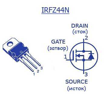 Irfz44n
 
 - параметры транзистора mosfet, его аналоги, datasheet - справочник транзисторов