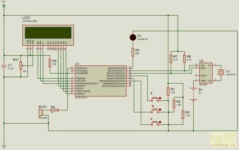 Цифровой дозиметр на микроконтроллере attiny2313. схема и описание | joyta.ru