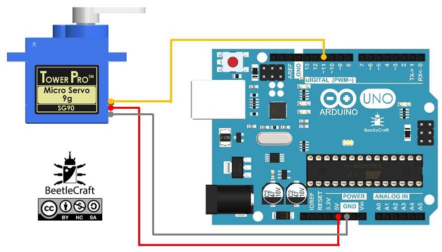 Подключение сервоприводов к arduino » роботы на платформе ардуино