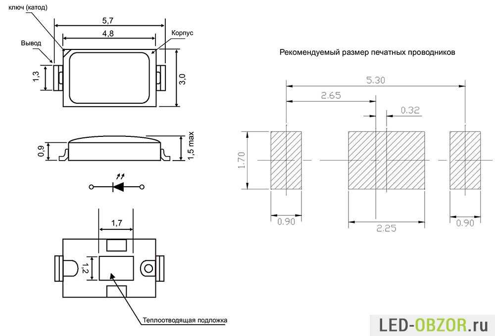 Smd 5730: характеристика, технические параметры, схема подключения лед ленты, отличие от других led светодиодов