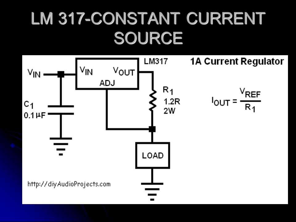 Lm317 стабилизатор тока схема