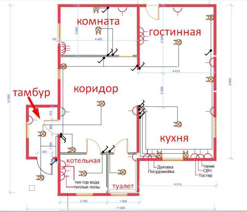 Схемы электропроводки в частном доме: правила проектирования и советы по разводке электрики