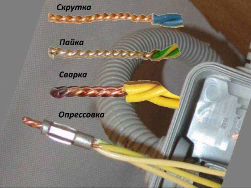 Способы соединения проводов в распределительной коробке
