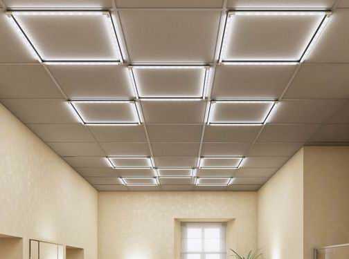 Встраиваемые светодиодные потолочные светильники для потолков армстронг