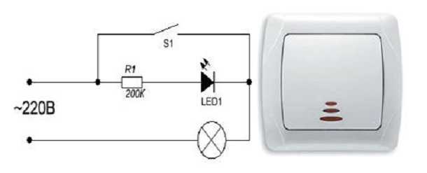 Выключатель с подсветкой — как подключить по схеме, устройство, как отключить индикатор и прочее